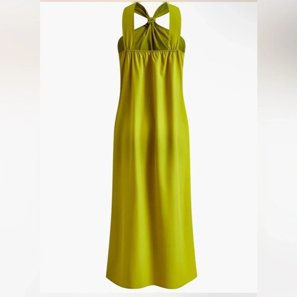Commense Sold Out!!! 
*NWT Cross Halter Split Long Dress 
Green Chartreuse - Picture 6 of 6